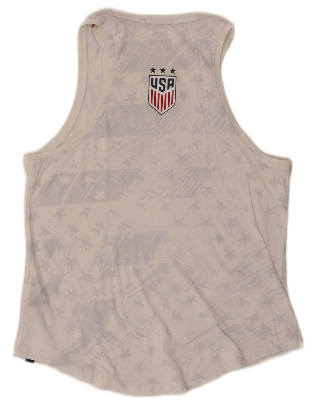 Top cu vestă grafică Nike pentru femei UK 12, bumbac alb mediu