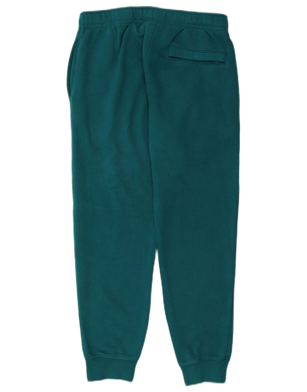 NIKE Womens Tracksuit Trousers Joggers UK 12 Medium  Green Cotton