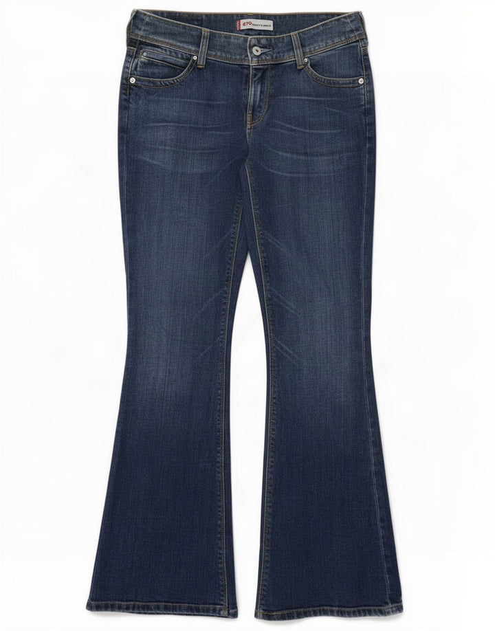 Blugi evazați pentru femei Levi's 479 Booty W30 L32 Bumbac albastru