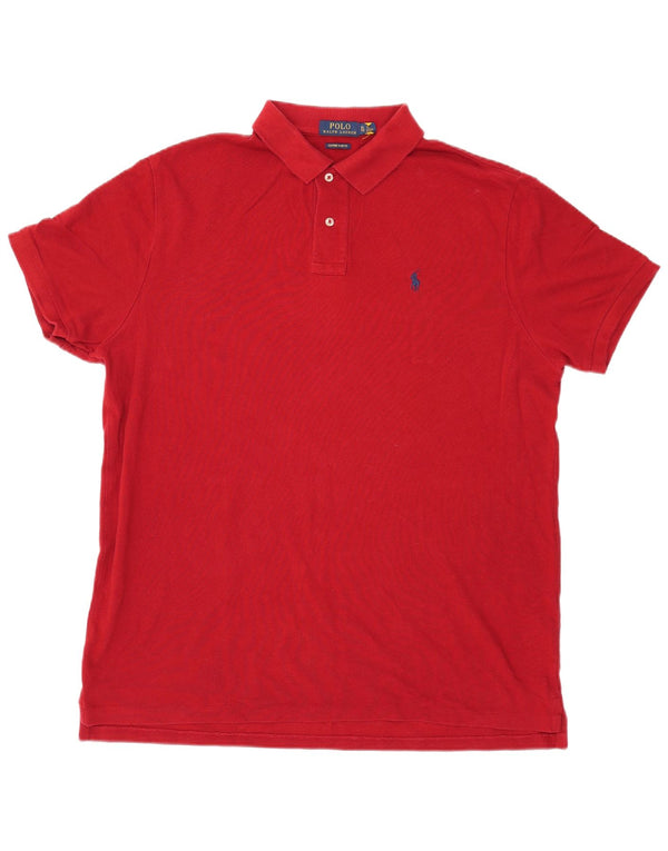 Polo Ralph Lauren pentru bărbați, personalizat, slim fit, bumbac roșu