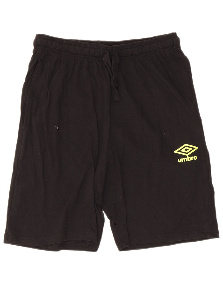 Pantaloni scurți sport Umbro Graphic Regular pentru bărbați, bumbac mediu negru