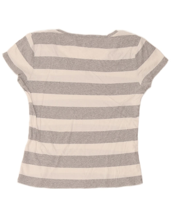 Top tricou Tommy Hilfiger pentru femei UK 18 XL Gri cu dungi