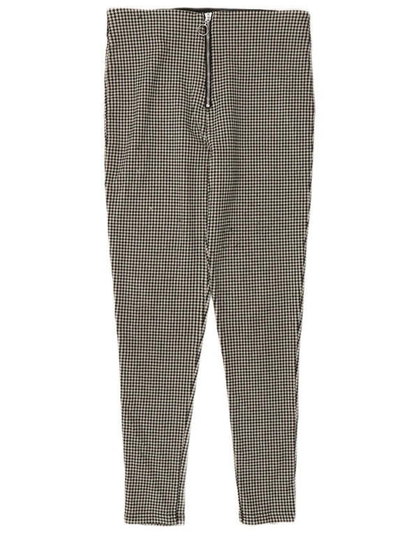 Pantaloni skinny casual pentru femei Zara Mediu L28 L26 Viscoză cu picior de găin negru
