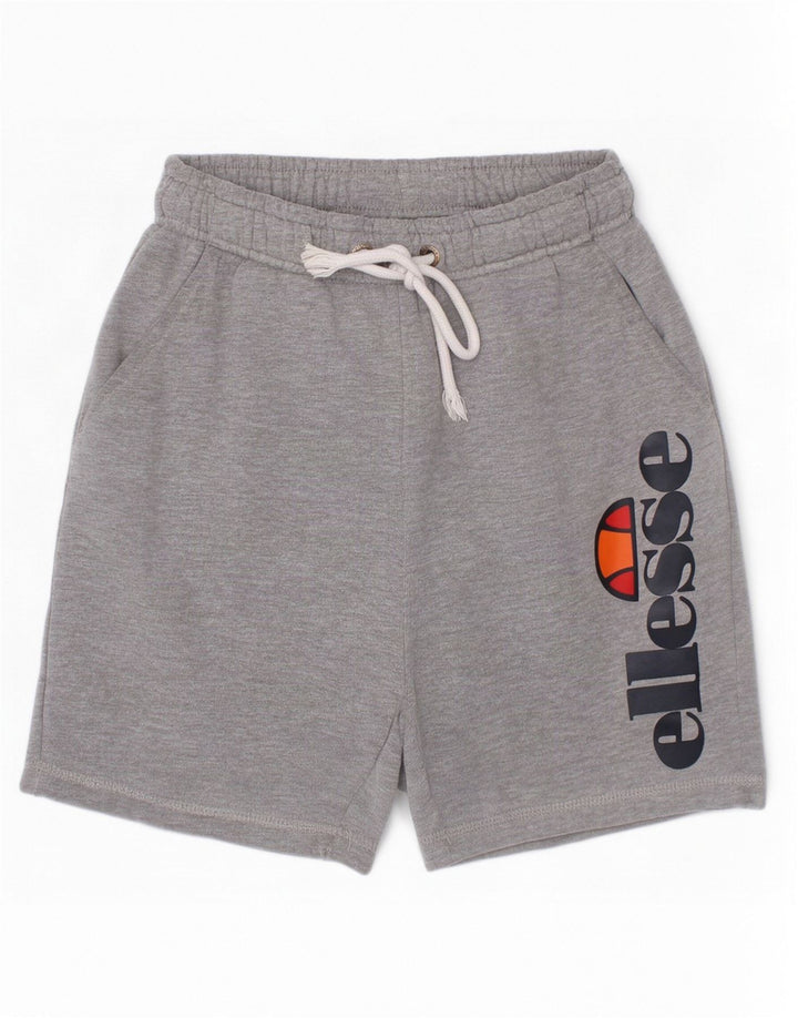 Pantaloni scurți sport grafici Ellesse pentru băieți 10-11 ani, gri cu pete