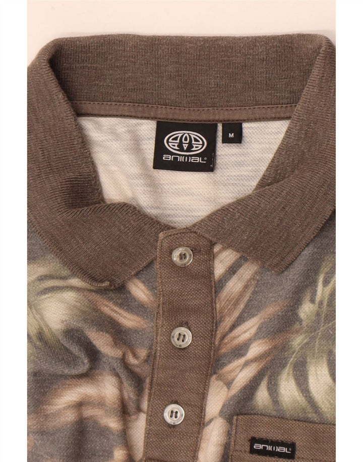 Tricou polo pentru bărbați Animal Maro mediu Floral