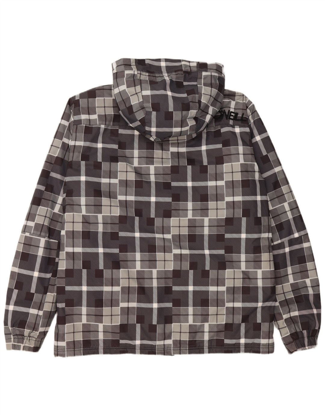 Jachetă de vânt cu glugă O'NEILL pentru bărbați UK 40 mare, gri, geometrică