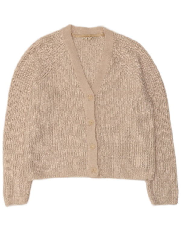Pulover cardigan pentru femei Fat Face UK 12 Poliester alb mediu