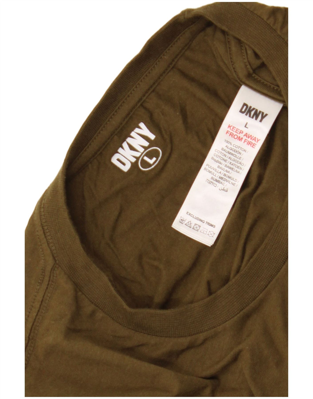 Tricou pentru bărbați Dkny Top mare din bumbac kaki