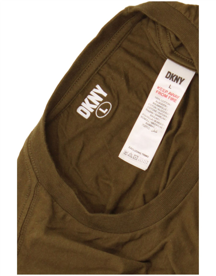 Tricou pentru bărbați Dkny Top mare din bumbac kaki