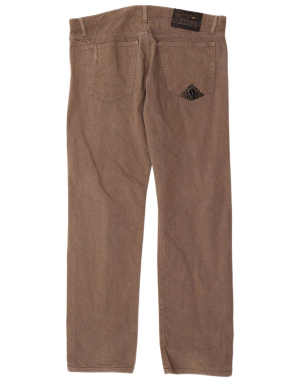 ROY ROGERS Pantaloni drepti casual pentru bărbați W40 L33 bumbac maro