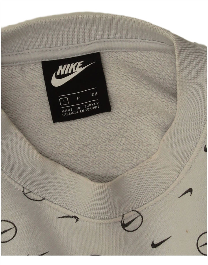 Pulover pentru femei Nike Oversized Crop Graphic Pulover UK 10 Mic Gri