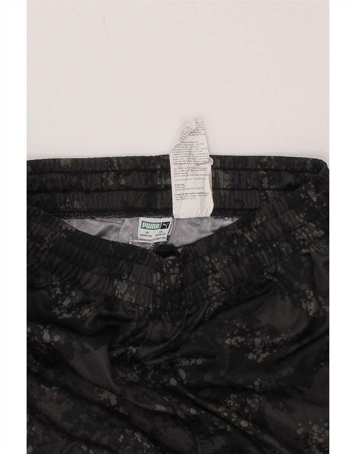 Pantaloni scurți sport Puma pentru băieți 10-11 ani poliester camuflaj, gri mediu
