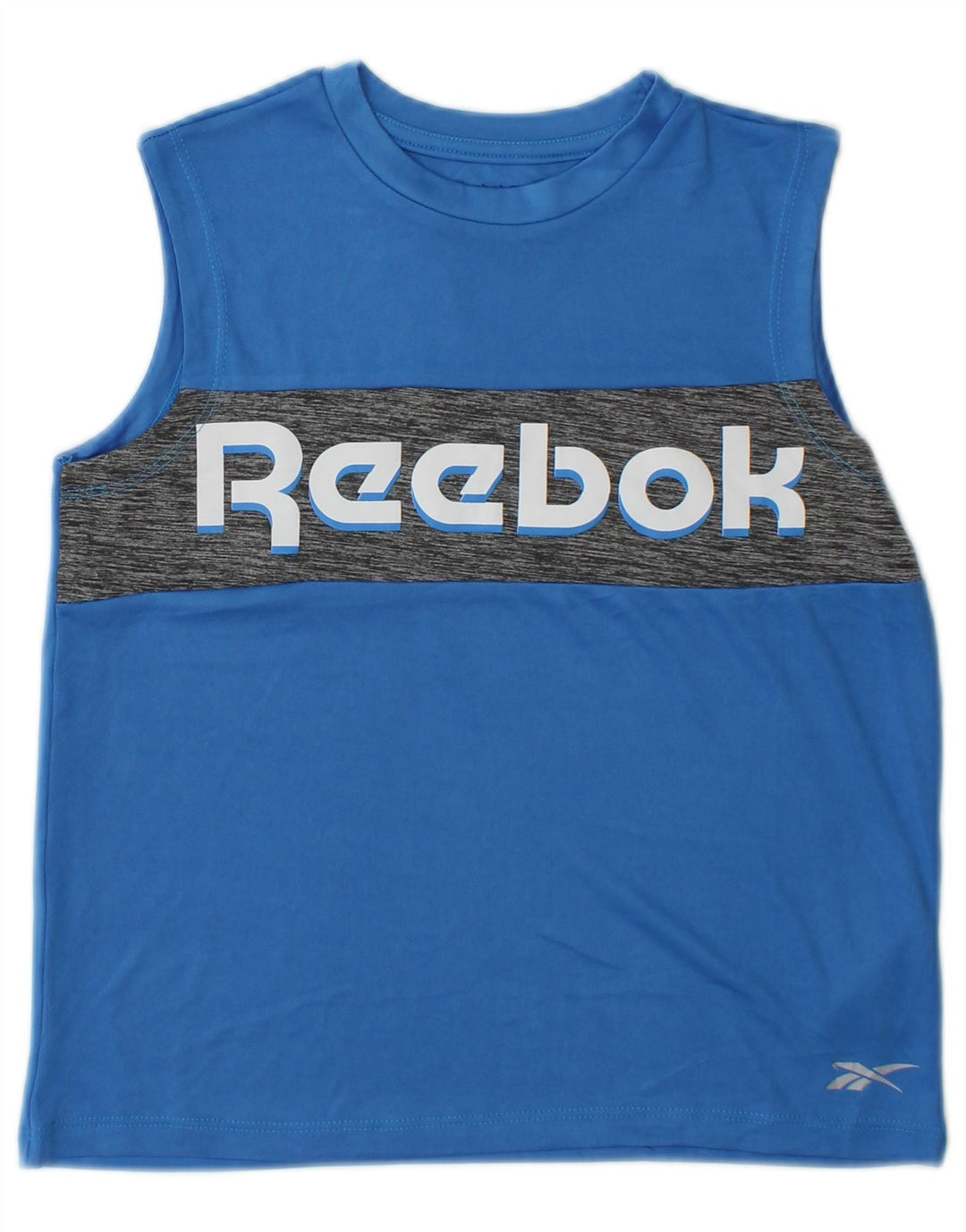 Vestă grafică pentru băieți Reebok Top 10-11 ani, albastru, poliester color bloc