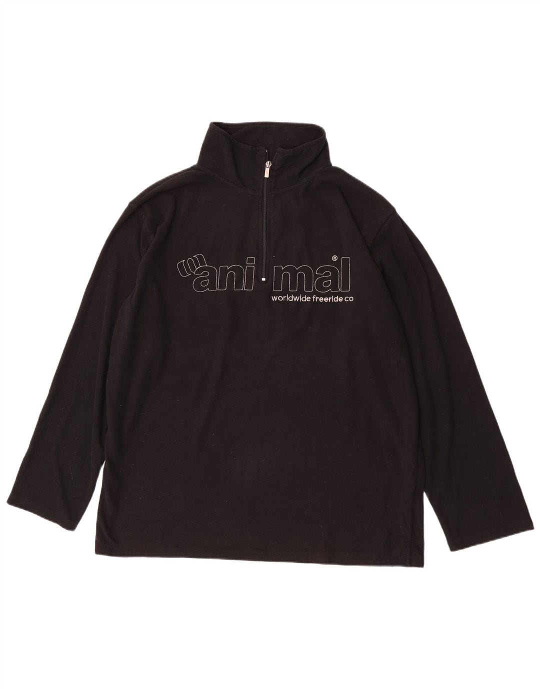 Pulover din lână pentru bărbați, grafic, cu fermoar, XL, poliester negru