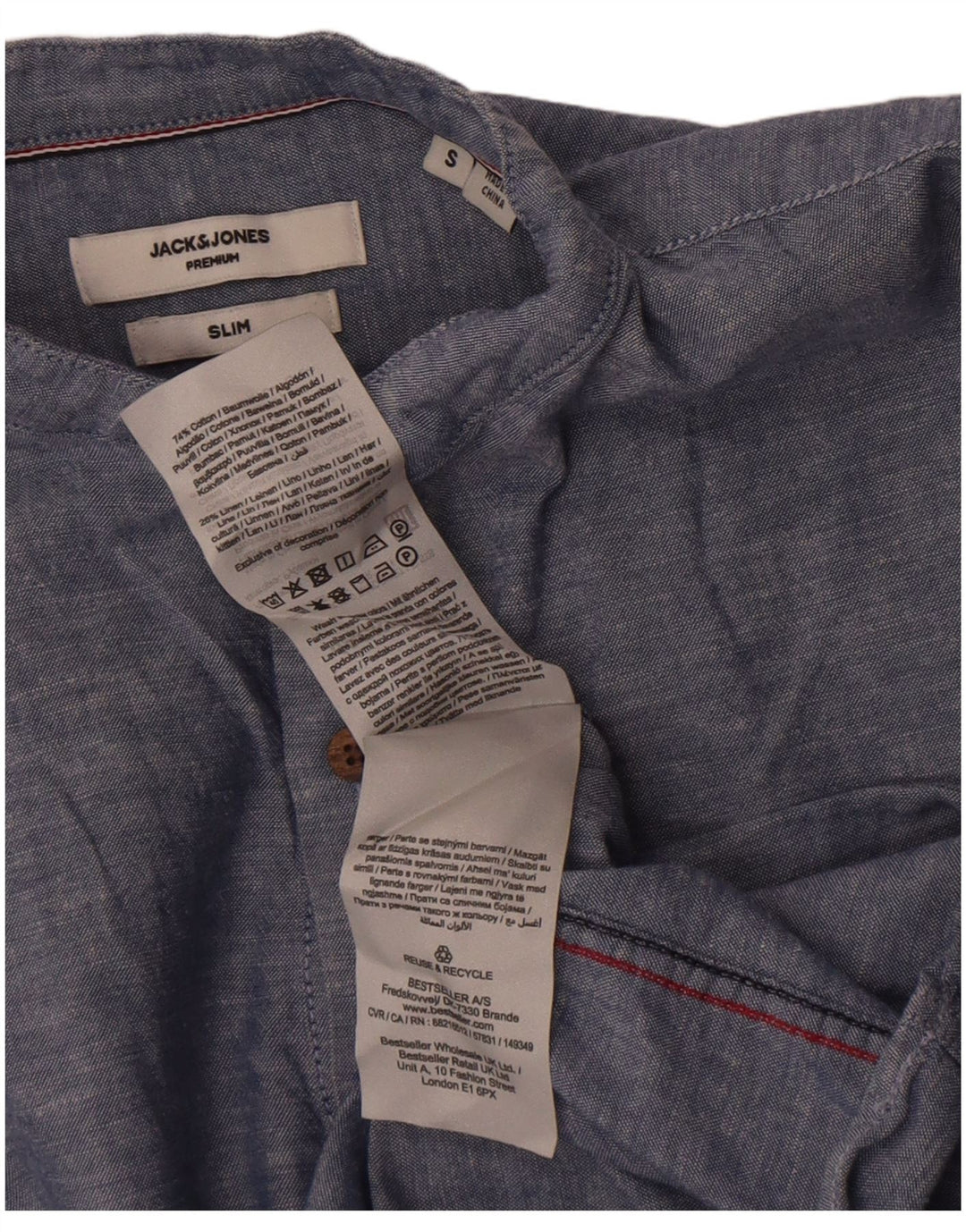 Cămașă pulover subțire premium Jack & Jones pentru bărbați, mică, albastru marin pete