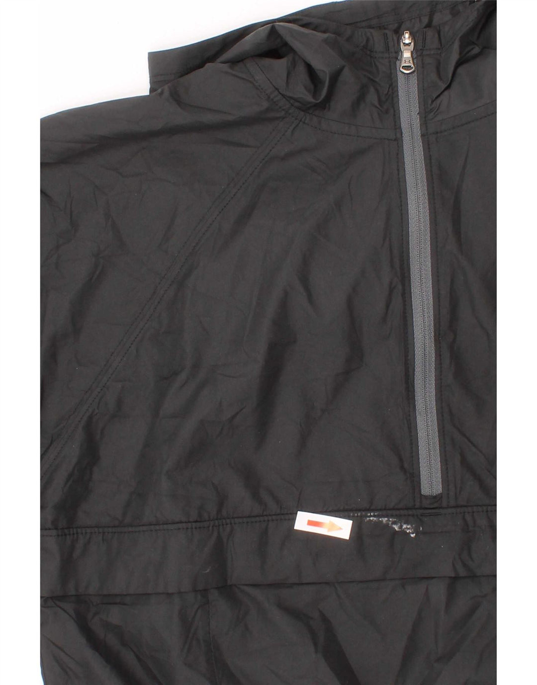 Jachetă de ploaie Anorak cu glugă Under Armour pentru băieți, 7-8 ani, poliester negru mic