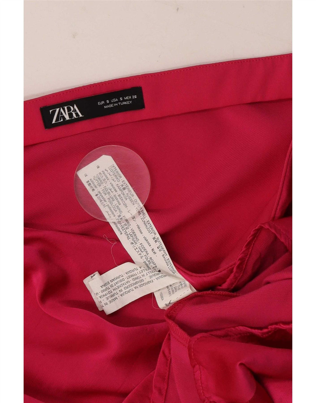 Fusta Mini Femei Zara Mica W26 Roz Viscoza