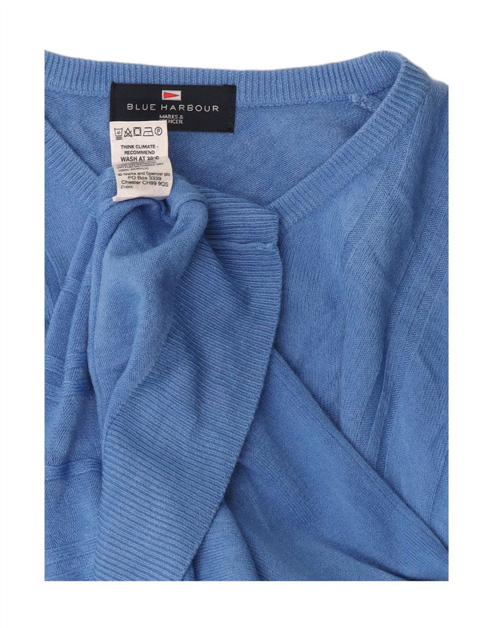 Marks & Spencer Pulover cu decolteu în V Blue Harbour pentru femei UK 10 Mic