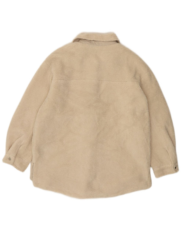Jachetă din lână supradimensionată pentru femei Topshop UK 10 Mic, bej, poliester