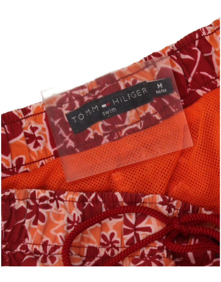 TOMMY HILFIGER Pantaloni scurți de baie pentru bărbați, roșu mediu, floral