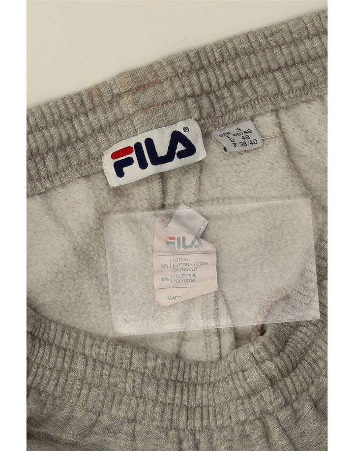 FILA Mens Tracksuit Trousers Joggers Small  Grey