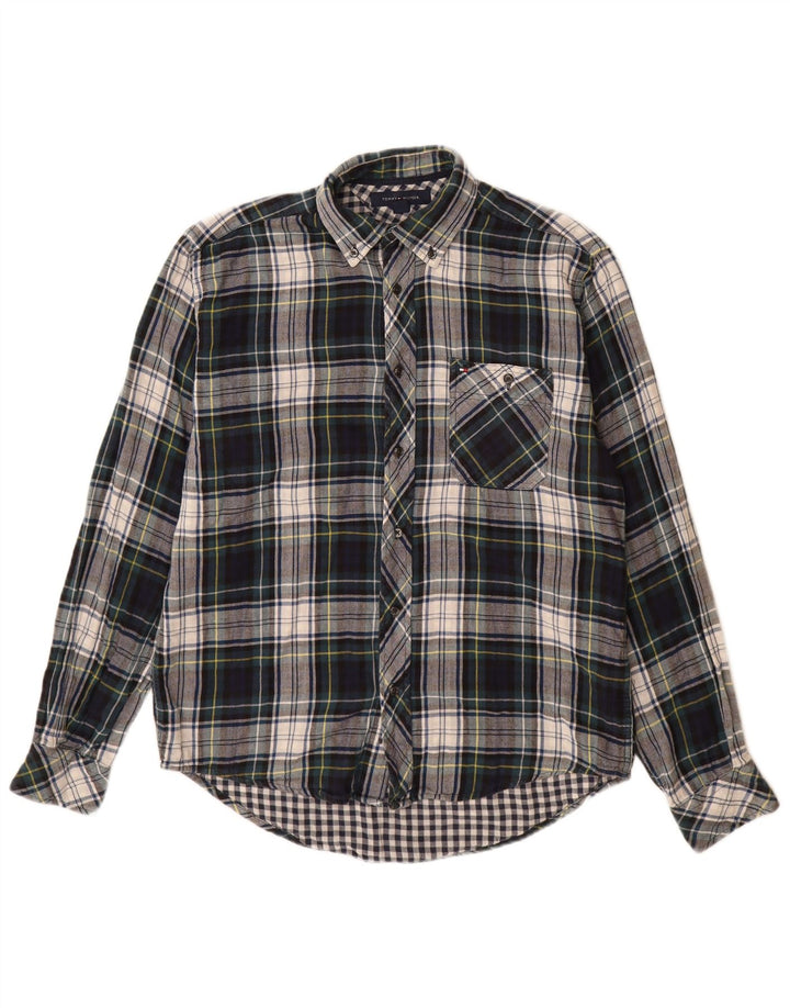 Cămașă de flanel pentru bărbați Tommy Hilfiger, bumbac în carouri multicolore