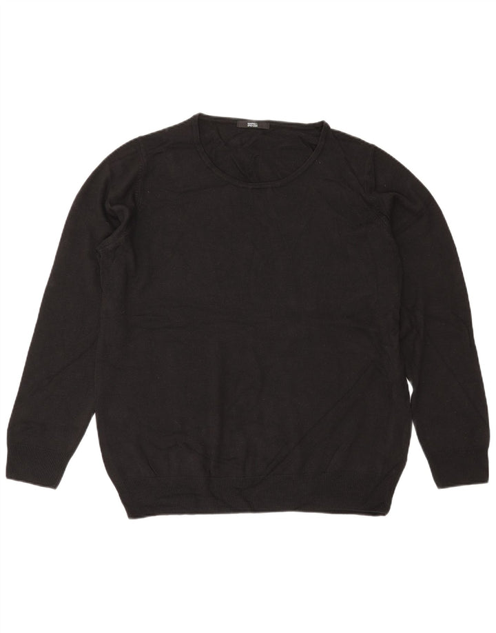 MARKS & SPENCER Pulover supradimensionat pentru femei cu gâtul turnat UK 18 XL Negru