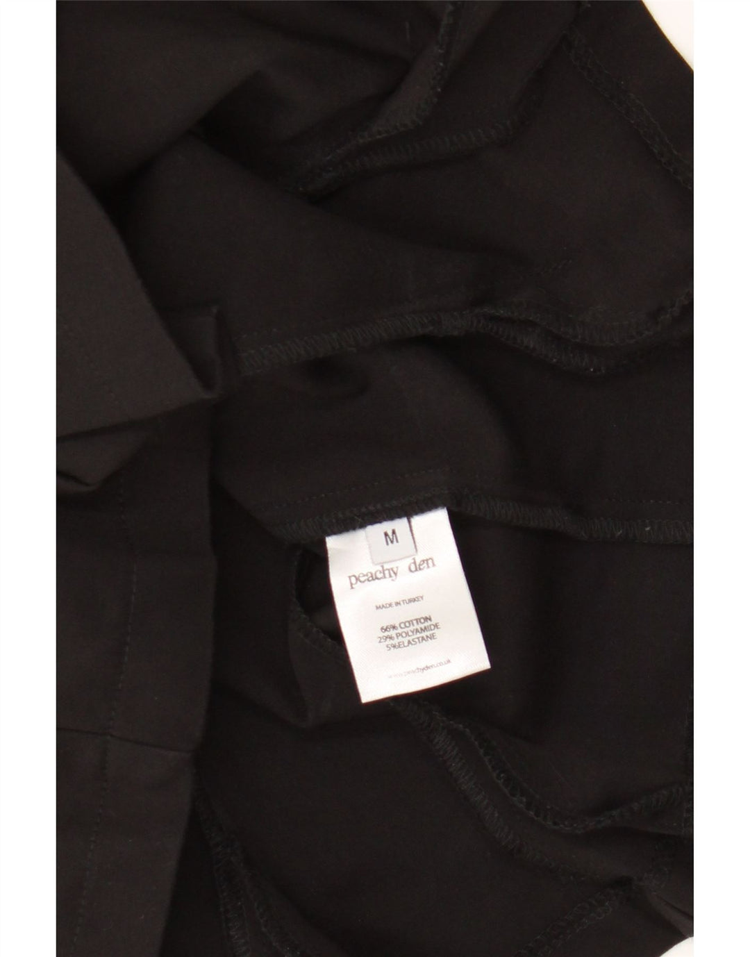 Peachy Den Womens Crop Cami Top UK 12 Medium Black Bumbac