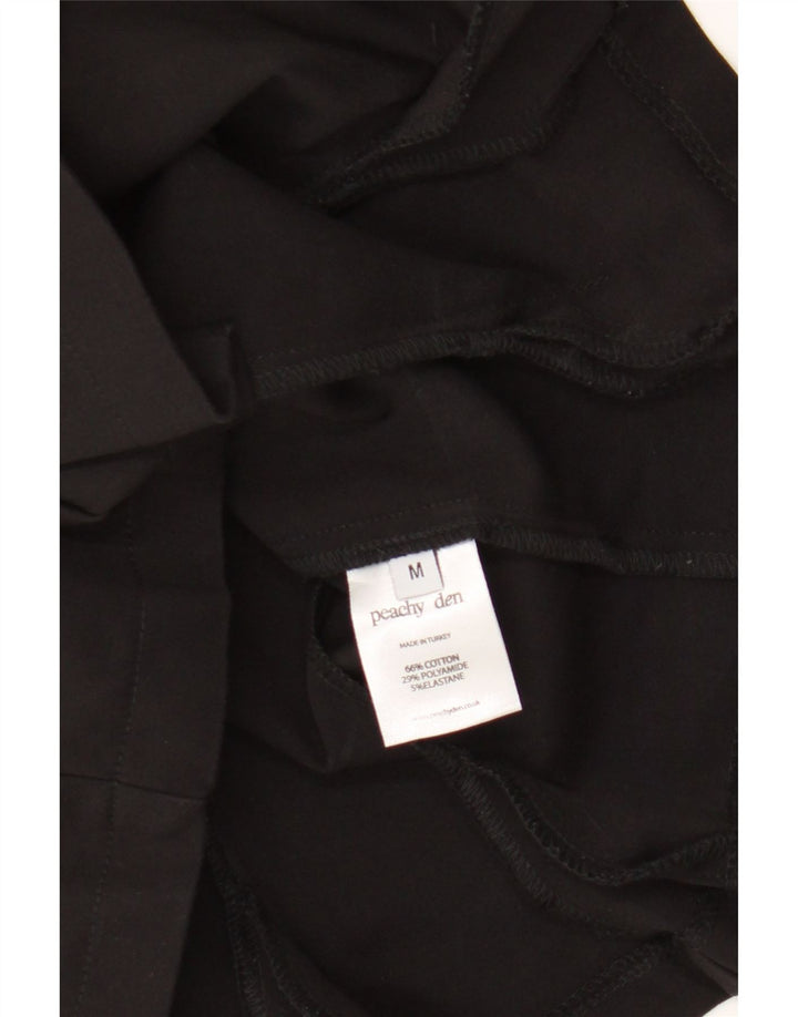 Peachy Den Womens Crop Cami Top UK 12 Medium Black Bumbac