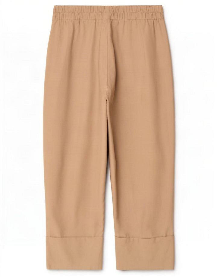 Pantaloni tăiați pentru femei Zara Mediu L28 L25 Bej Viscoză
