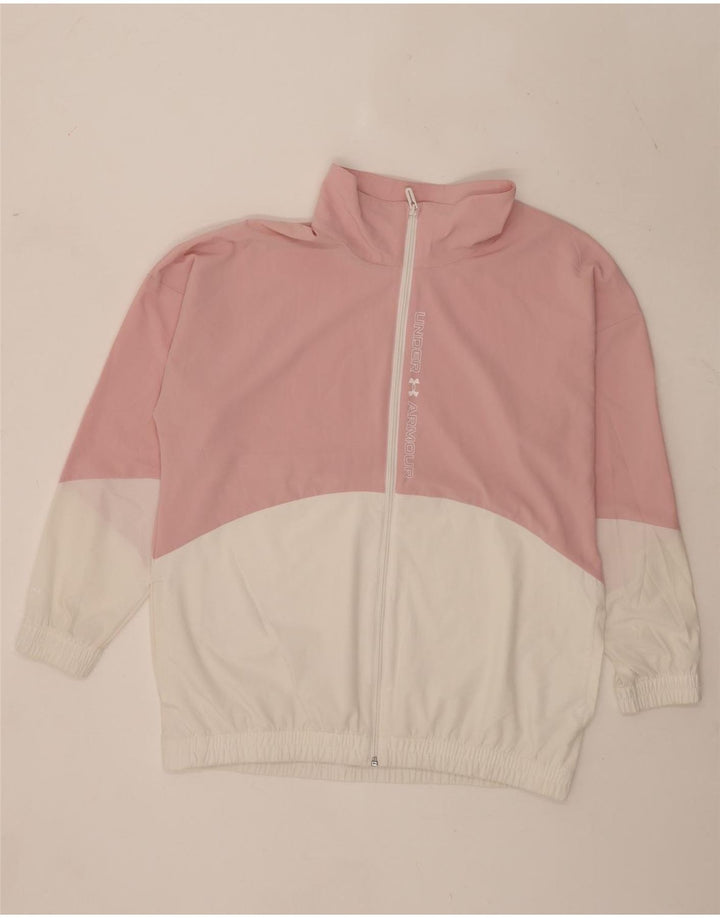 Jachetă de top pentru trening grafic Under Armour pentru bărbați, mic, roz colorblock