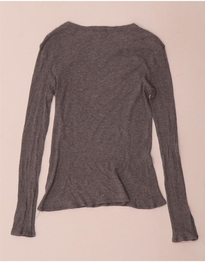 Top pentru femei Massimo Dutti cu mânecă lungă UK 8 Small Gri