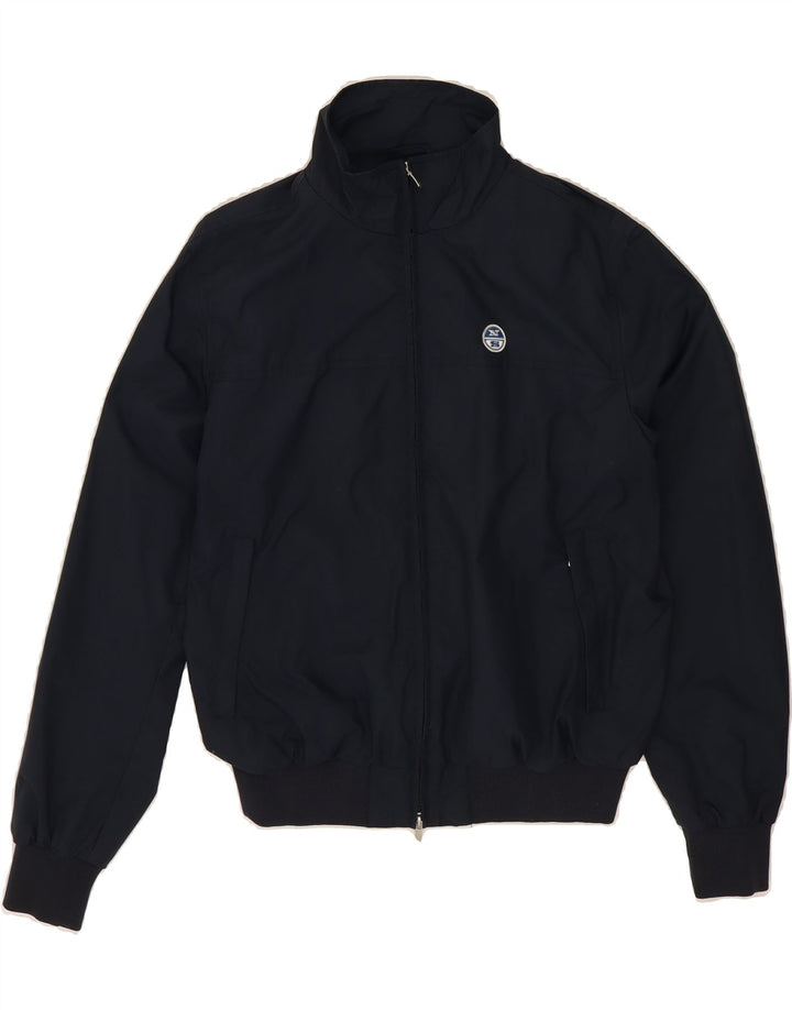 NORTH SAILS Womens Bomber Jacket UK 14 Medium Navy Blue Polyamide Vintage North Sails and Second-Hand North Sails from Messina Hembry 