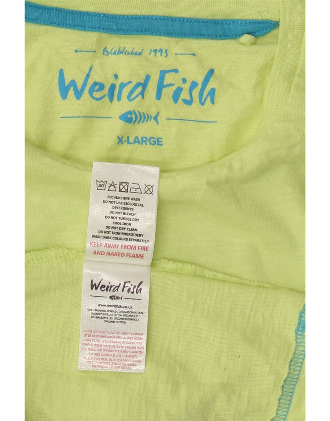 Tricou pentru bărbați Weird Fish Top XL Bumbac verde