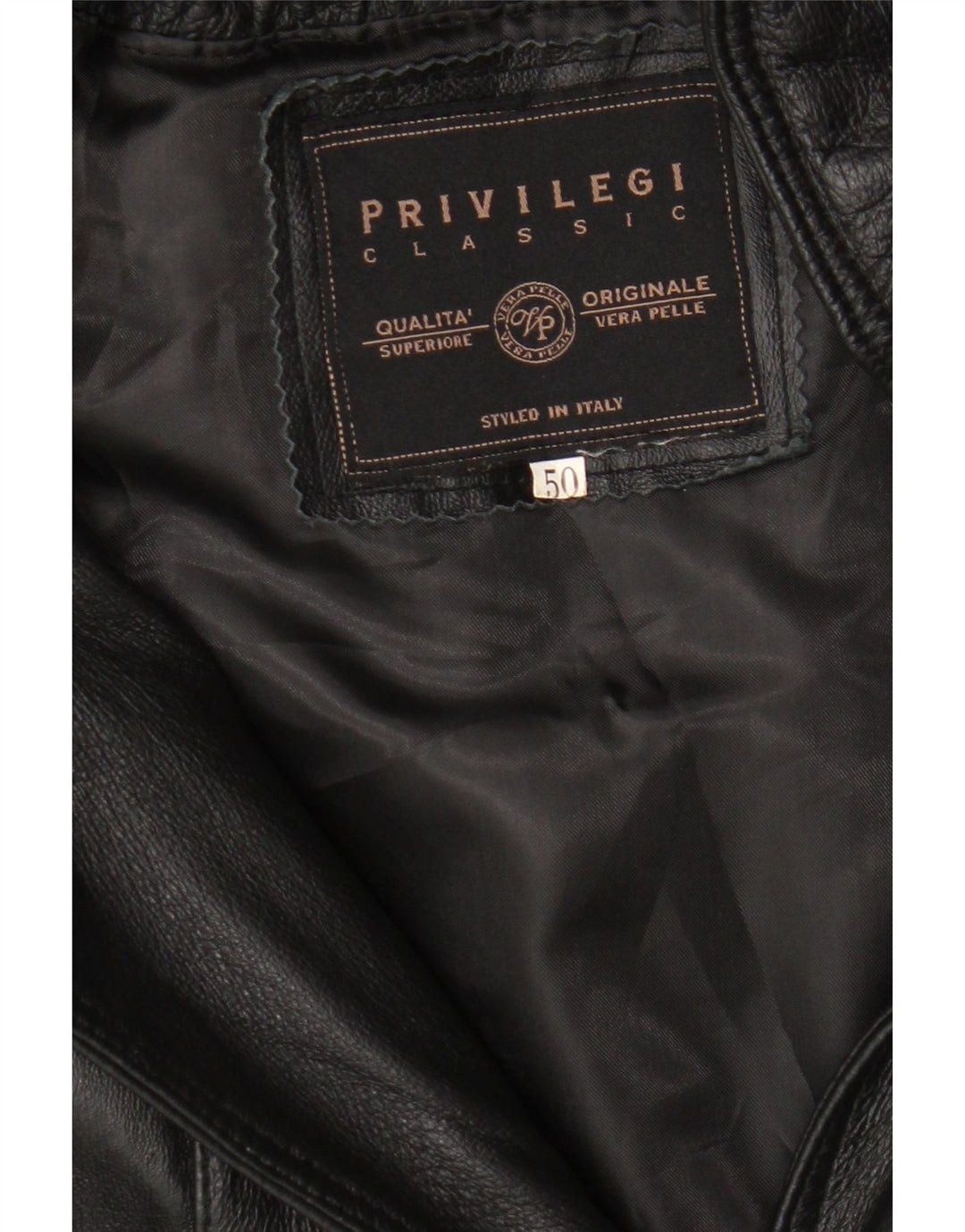 Palton de piele supradimensionat pentru femei Privilegi IT 50 XL din piele neagră