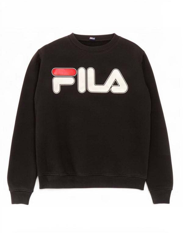 Pulover cu grafică Fila pentru bărbați, poliester mediu negru