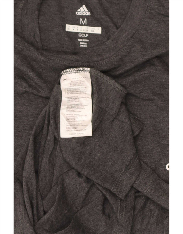Tricou de golf pentru bărbați Adidas Top Mediu Gri poliester cu pături