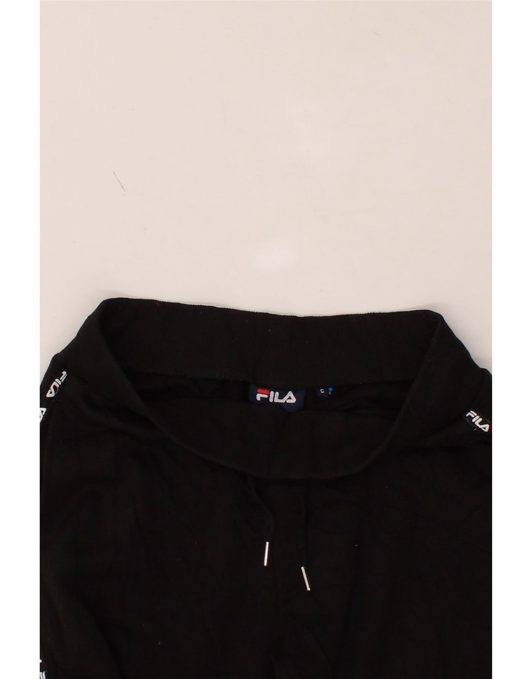 FILA Womens Graphic Tracksuit Trousers Joggers UK 10 Small Black Polyester Vintage Fila and Second-Hand Fila from Messina Hembry 