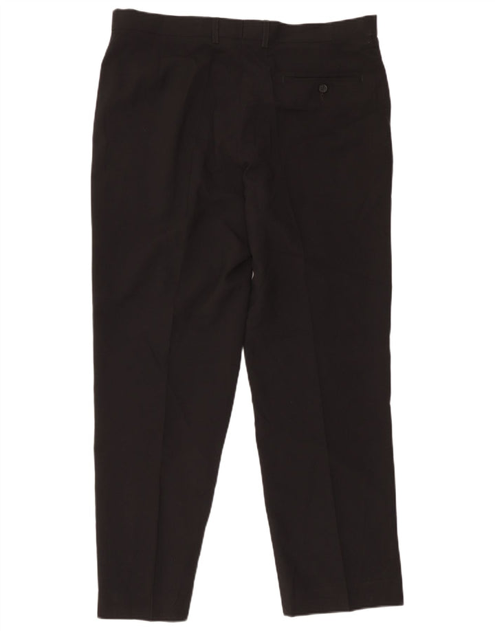 Marks & Spencer Pantaloni drepți pentru bărbați L36 L31 Poliester negru