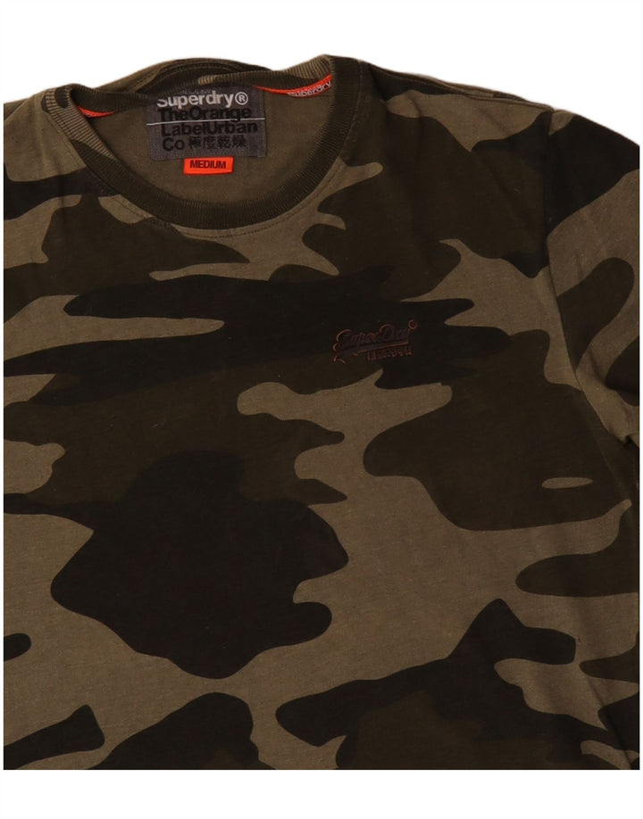 Tricou pentru bărbați Superdry Top Medium Khaki Camuflage Bumbac