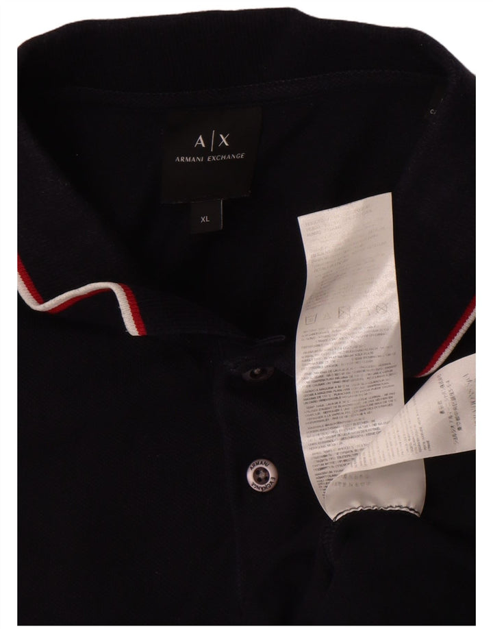 Cămașă polo pentru bărbați Armani Exchange XL bumbac negru