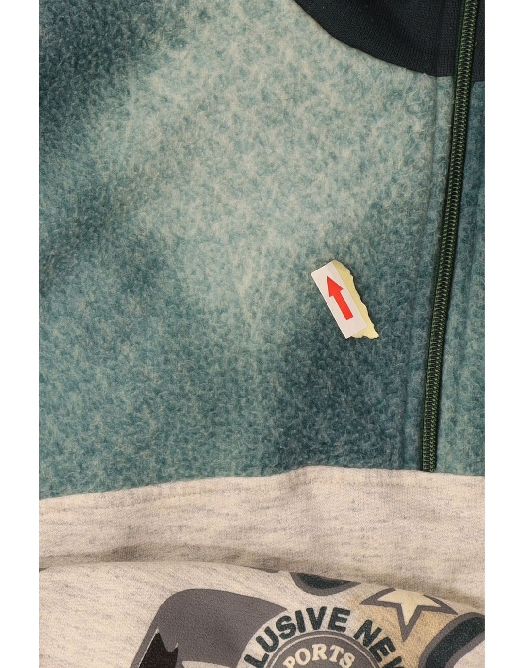 Pulover EXTE pentru bărbați, cu grafică, cu fermoar, cu decolteu, mare, gri Colorblock