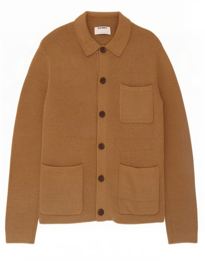 Pulover cardigan pentru bărbați Old Navy, bumbac maro mic