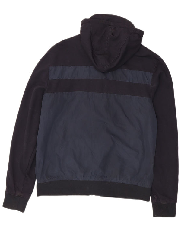Jachetă bomber cu glugă pentru bărbați Zara UK 42 XL Bleumarin Poliester color bloc