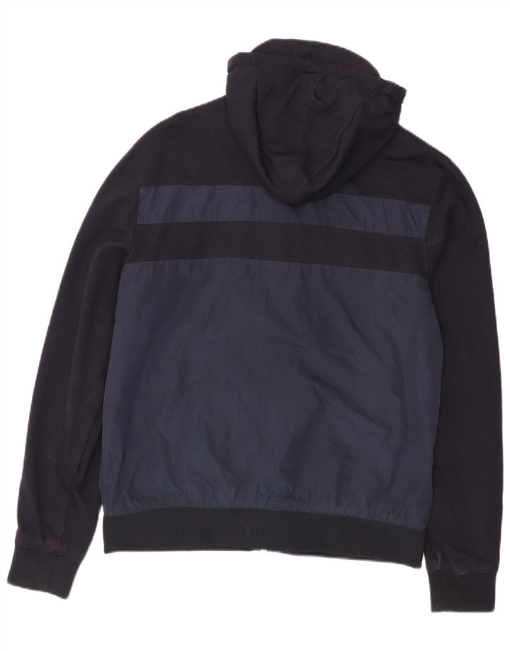 Jachetă bomber cu glugă pentru bărbați Zara UK 42 XL Bleumarin Poliester color bloc