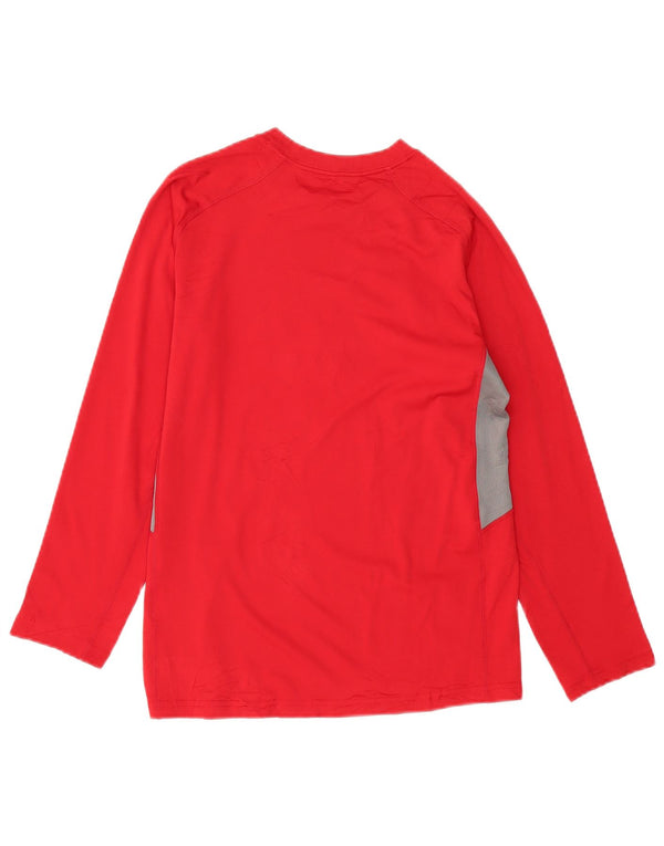 Top grafic Nike Dri Fit pentru femei cu mânecă lungă UK 16 Poliester roșu mare