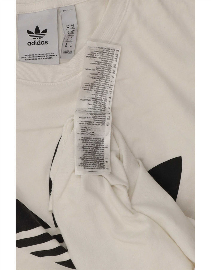 Tricou grafic pentru bărbați Adidas Top Medium White Bumbac