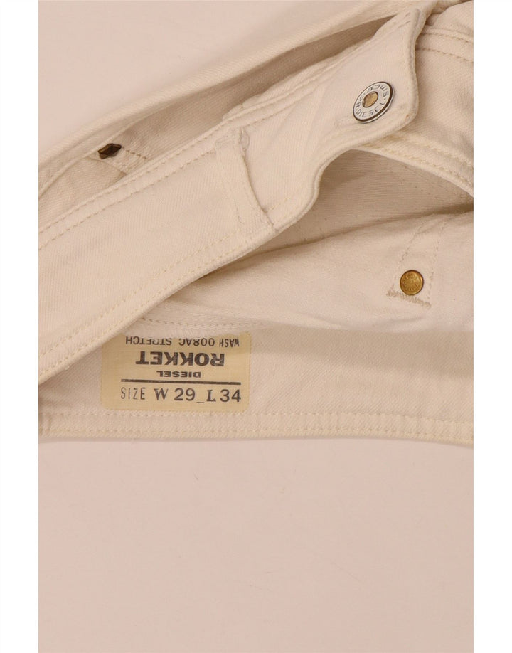 DIESEL Blugi drepti Rokket pentru femei W29 L34 bumbac alb