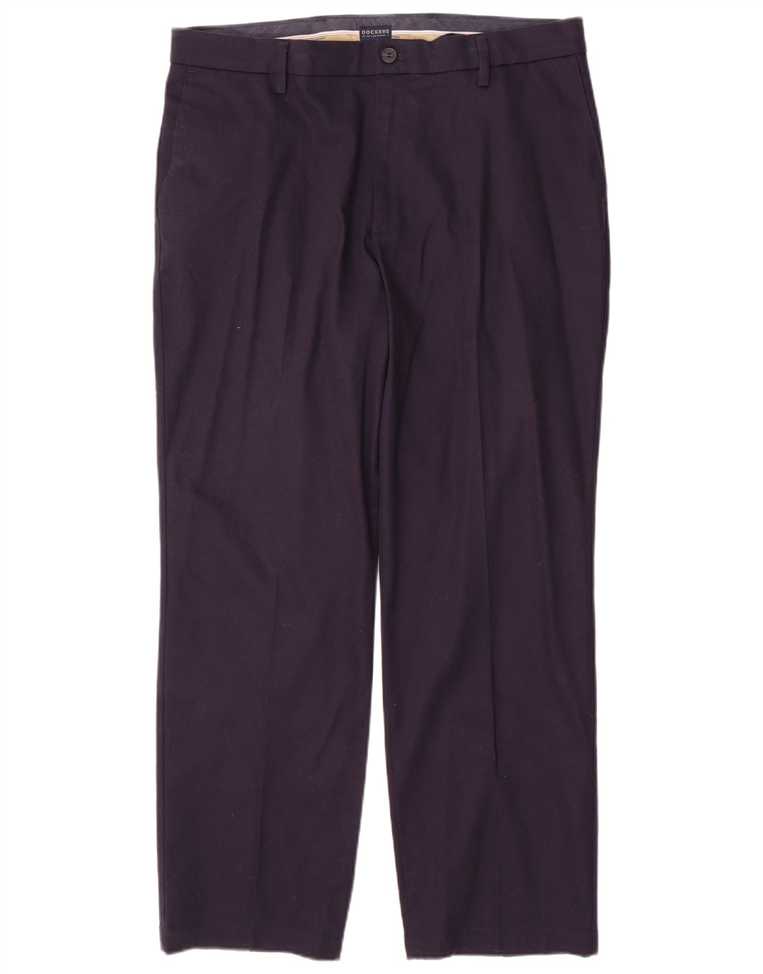 DOCKERS Pantaloni chino pentru bărbați, drepti, cu croiala clasică, L36 L30, bumbac bleumarin