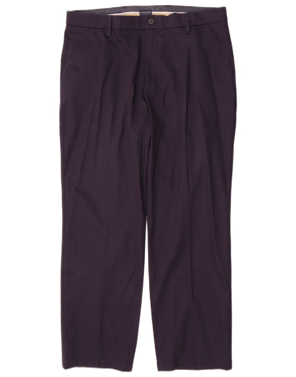 DOCKERS Pantaloni chino pentru bărbați, drepti, cu croiala clasică, L36 L30, bumbac bleumarin